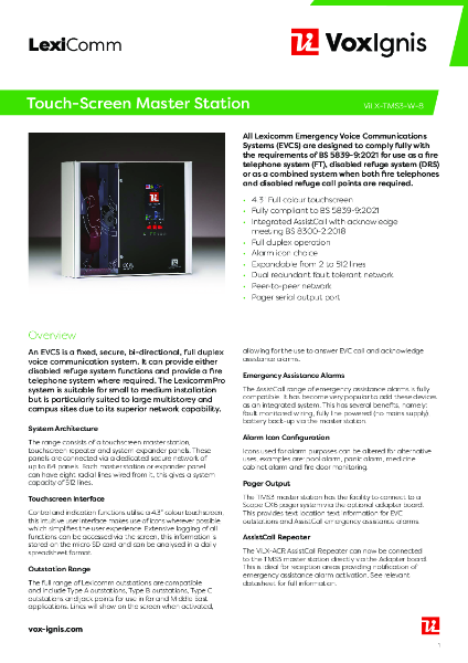 ViLX-TMS3-W-8 Datasheet