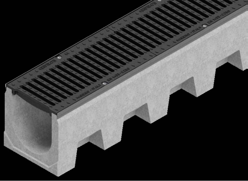 Vibro-Base Channels  - Vibro Packed Concrete Rainwater Channel