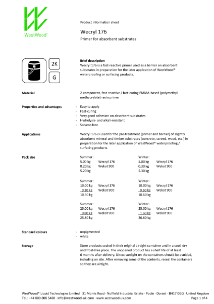 Wecryl 176 Datasheet