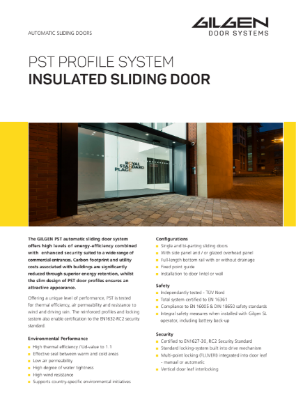 Gilgen PSA Narrow Framed Sliding Door