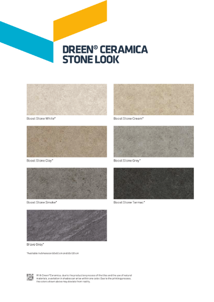 Dreen Ceramica Colour chart Stone Look