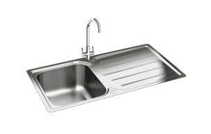 Carron Phoenix Adelphi REV Bowl Stainless Steel Sink - Flush Fit Kitchen Sink