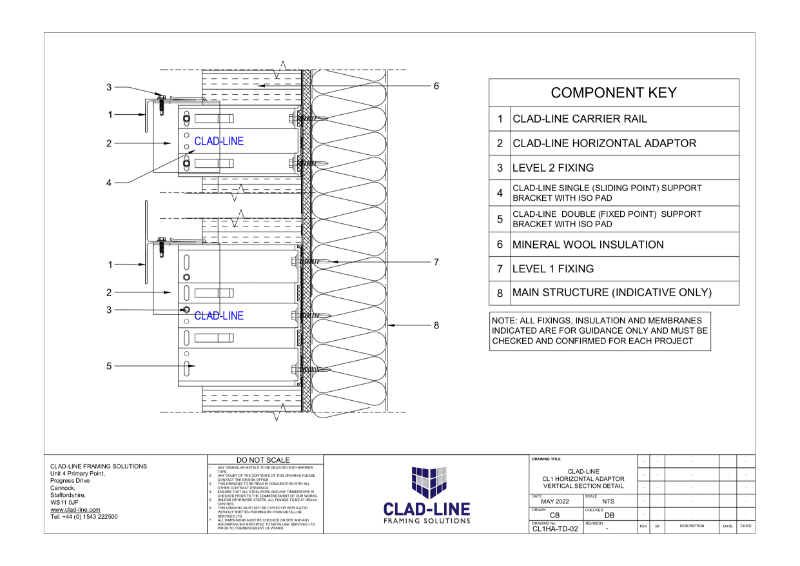 CL1 - Horizontal Section Technical Drawing
