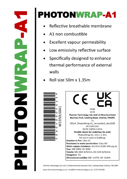 PhotonWrap-A1 (non-combustible) Installation Instructions