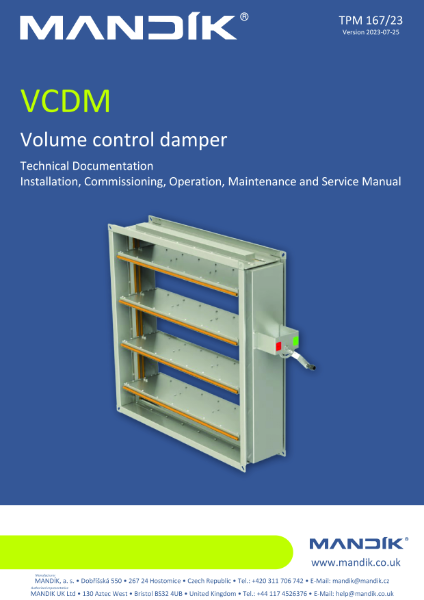 VCDM – Technical specifications (167/23)