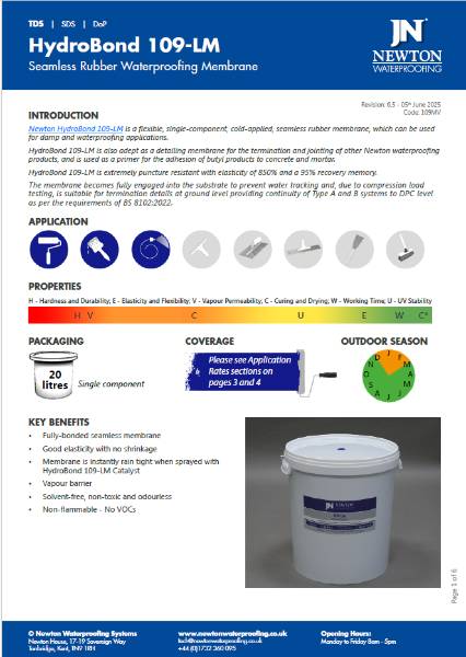 HydroBond 109-LM - Technical Data Sheet