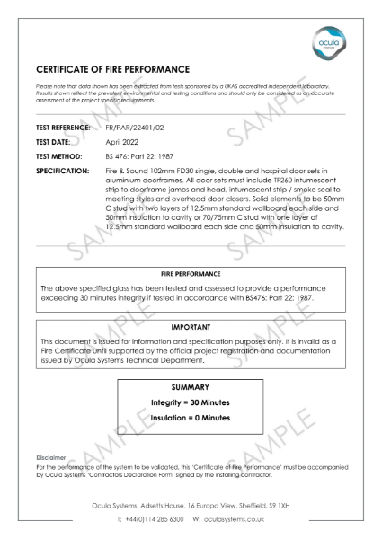 FR_PAR_220401_02 - Statement of Performance FD30 Timber Door Sets 102mm Fire & Sound