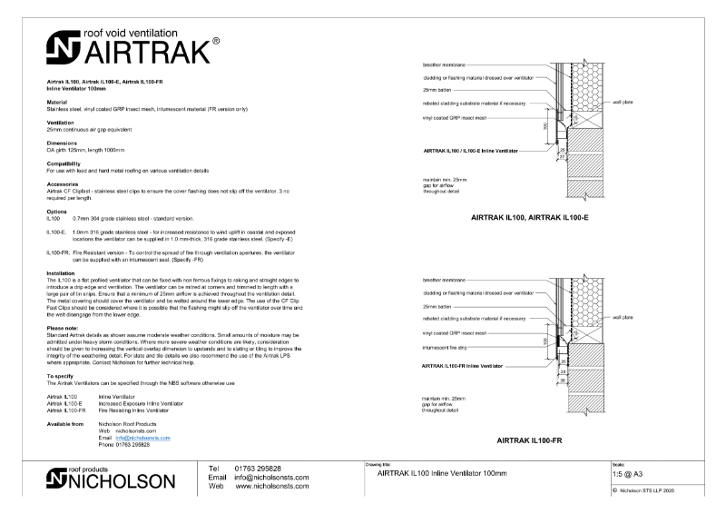 AIRTRAK IL Technical Data Sheet