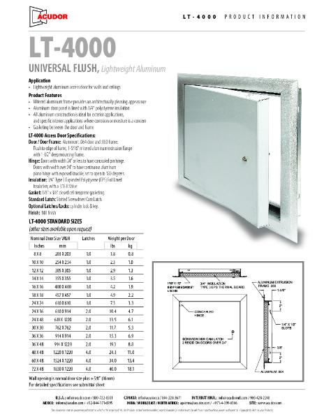 LT-4000 Product Sheet