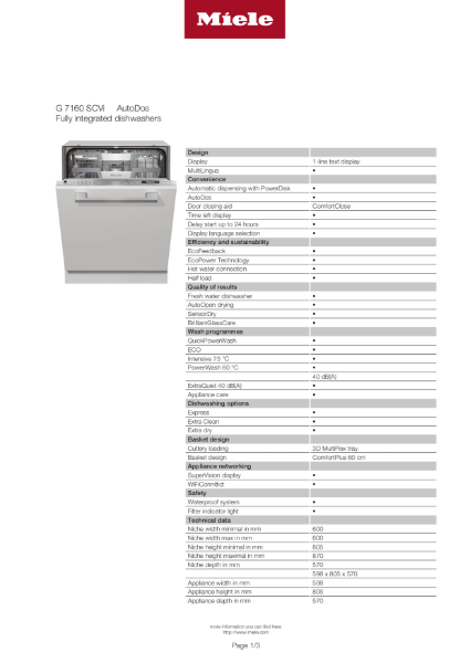 G 7160 SCVi Product Data Sheet