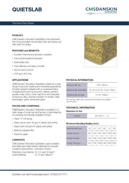 Quietslab - Technical Data Sheet