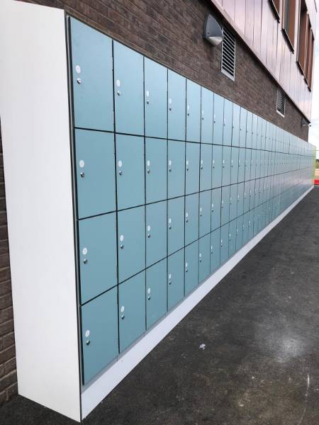 Outdoor Lockers at Wren Community Hub, Enfield | Helmsman | NBS Source