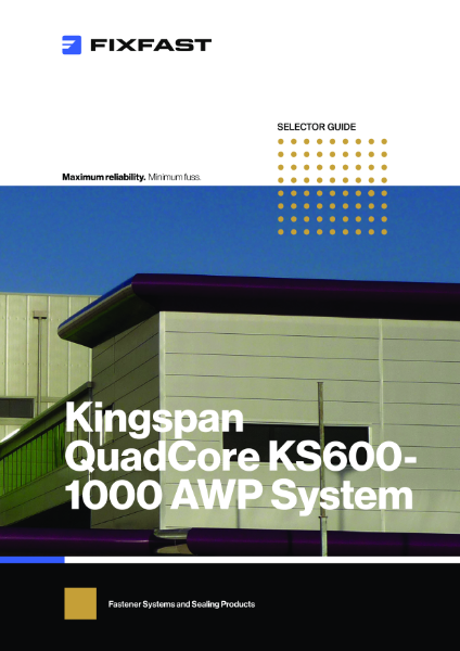 Kingspan QuadCore KS600-1000 AWP Selector Guide