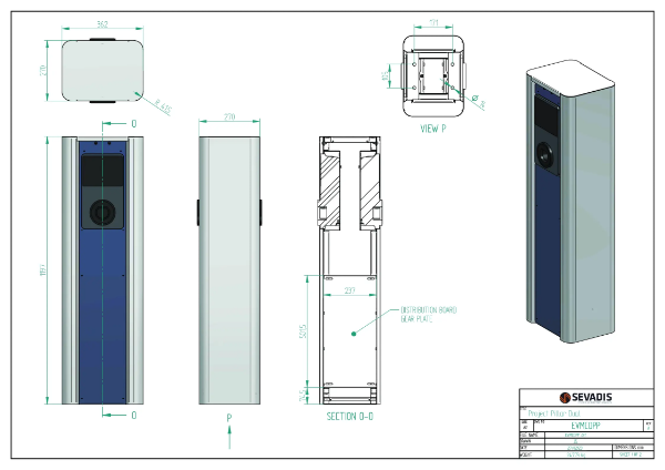 Sevadis EVMCDPP Dual Pillar CAD