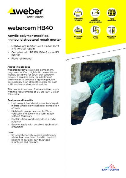 webercem HB40 - Technical datasheet