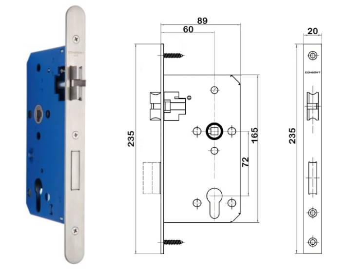 Heavy Duty Morticed Lock Cases - Door Lock - Heavy Duty Lock Case - Door Lock
