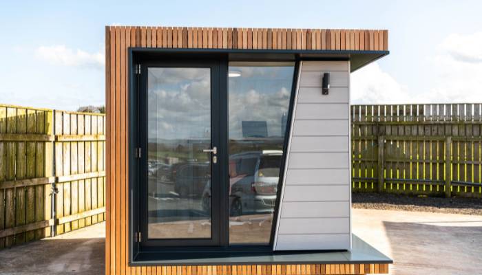 Garden pods clad with Cedral