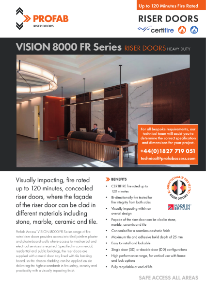 Profab VISION 8000 FR Series RISER DOORS HEAVY DUTY