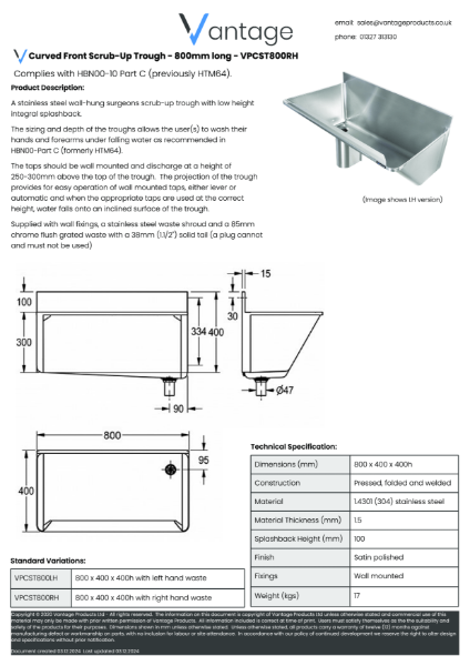 Data Sheet - VPCST800RH