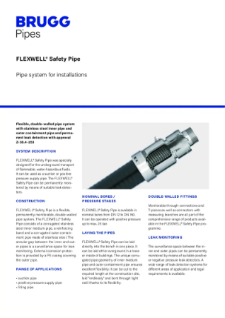 Brugg rohrsysteme flexwell fsr datasheet eng