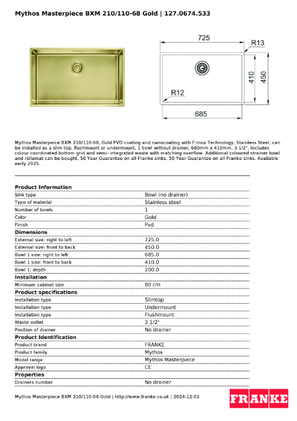 Product Sheet 127.0674.533