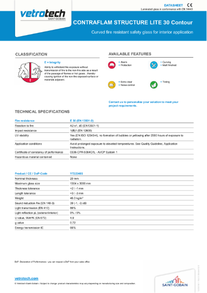 Contraflam Structure Data Sheets