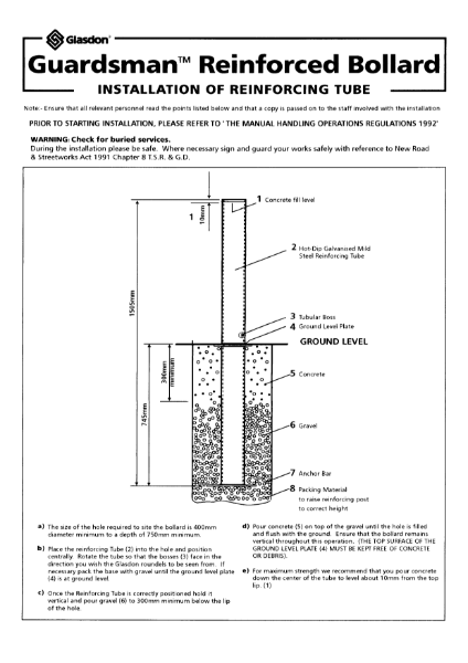 Guardsman Bollard Installation