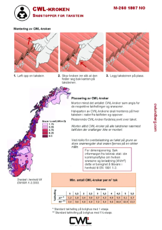 Monteringsanvisning - Snøstopper