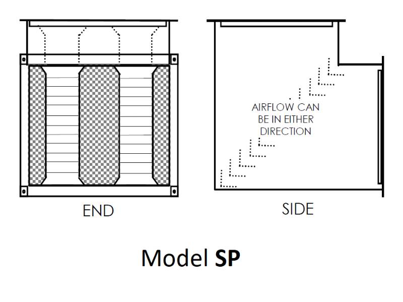 Rectangular Vertical Bend Duct Attenuator - Sound Attenuation