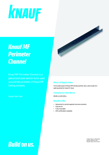 Knauf MF Perimeter Channel Data Sheet