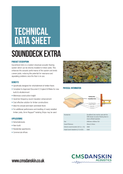 SoundDeck Extra - Technical Data Sheet
