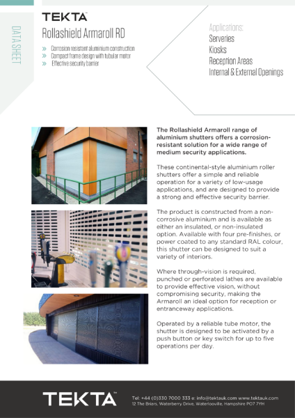 Rollashield Armaroll Datasheet