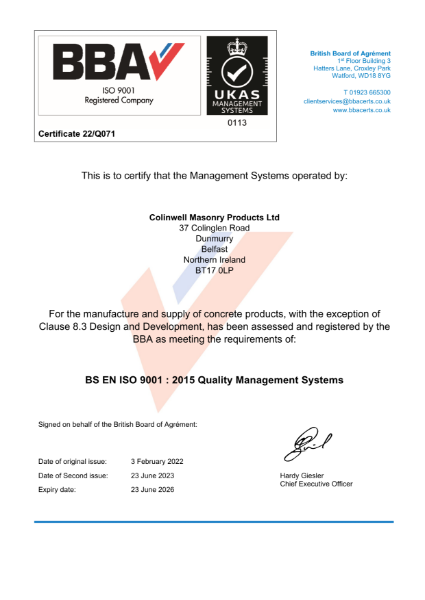 BS EN ISO 9001 Quality Management Systems