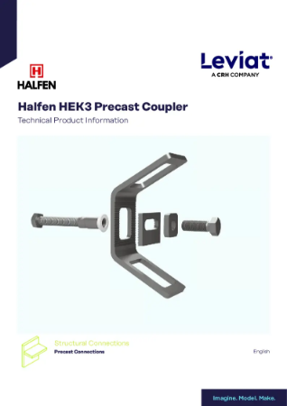 Tekninen tuoteinformaatio - Halfen HEK3 Precast Coupler