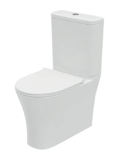Shani Rimless Round Comfort Height Close Coupled Pan Closed Back