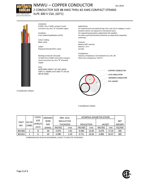 NMWU 2C 300 Volts