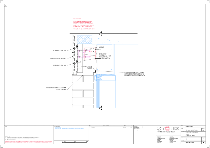 2022-DET-012-A CURTAIN WALL HEAD TYPE 3 | Stofix UK ltd | NBS Source