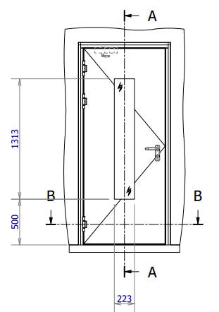 Drawing P010 - M43-M47-M51-M52-M53-M56 single leaf internal door block frame