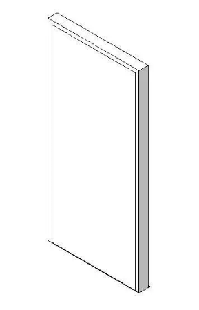 External Single Door, Blank Leaf