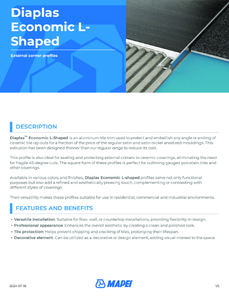 Mapei - Diaplas Economic L-Shaped