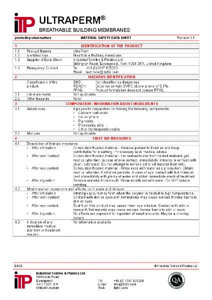 ITP UltraBlock MSDS R6-1