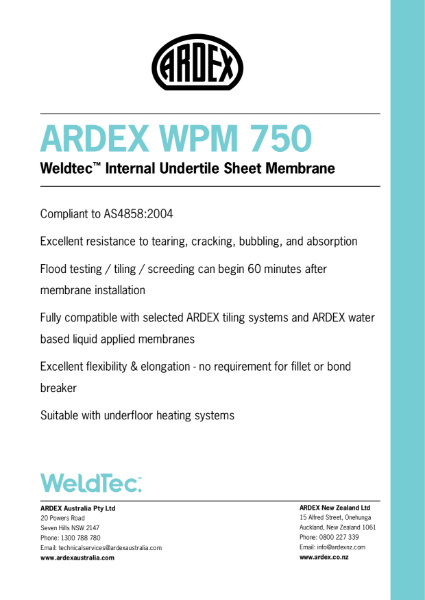 WeldTec™ ARDEX WPM 750