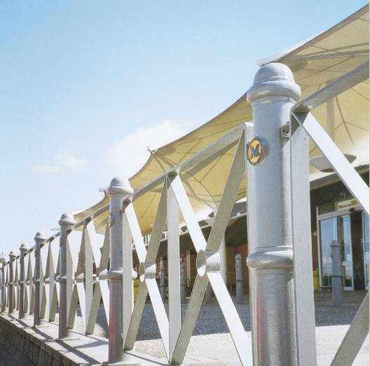 ASF Morrisons Logo Bollard and Railings