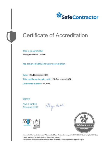 SafeContractor Certification