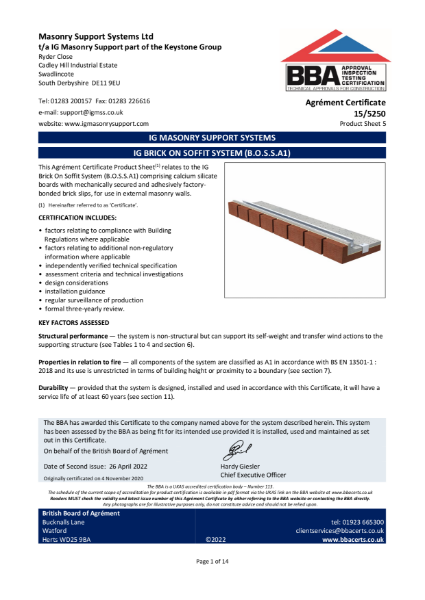 IG Brick On Soffit System