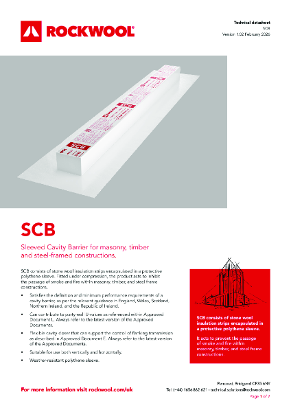 ROCKWOOL SCB Data Sheet