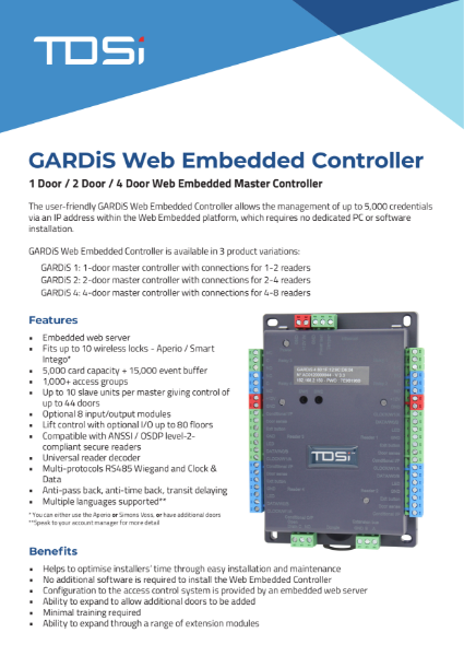 Web Embedded Controller Datasheet