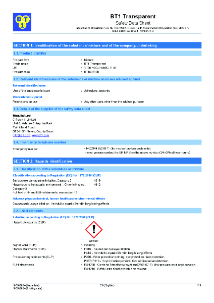 BT1 Transparent SDS - Oct 24 V1