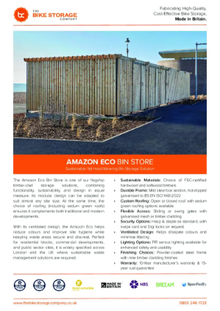 Amazon Eco Bin Store - Data Sheet