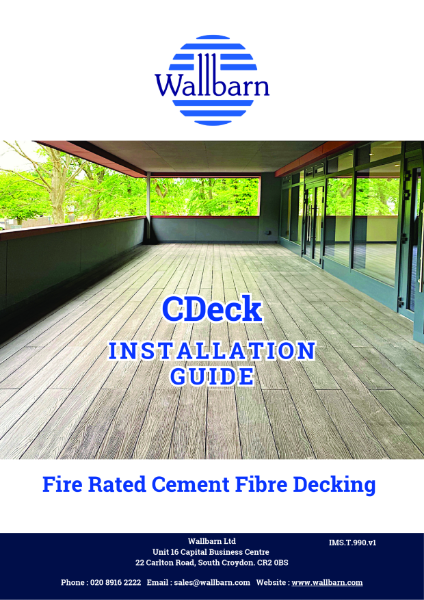 Installation Guide - CDeck Fibre Cement Decking System
